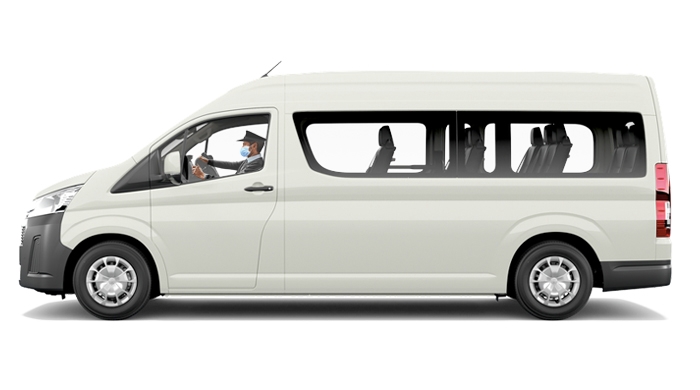 Booking Toyota Hiace 12 pax 2023 chauffeur service