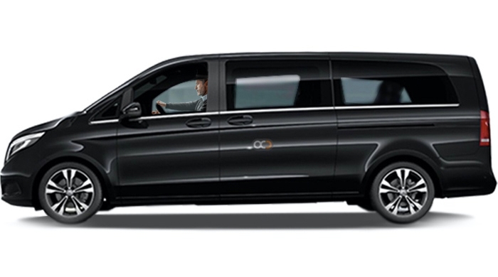 Booking Mercedes V class (Premium with 2 LCDs) 2022 7 Seater chauffeur service