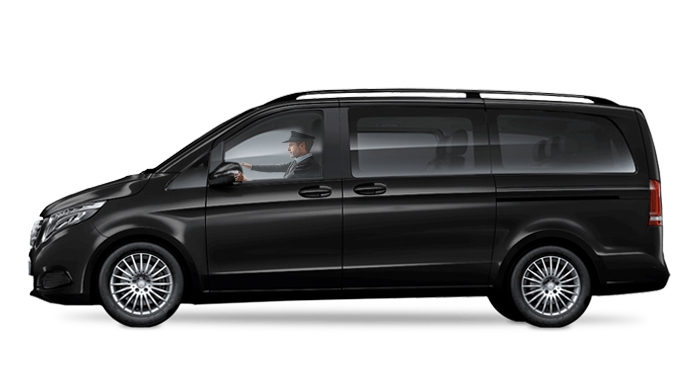 Booking Mercedes V class (Premium with 2 LCDs) 2022 7 Seater chauffeur service