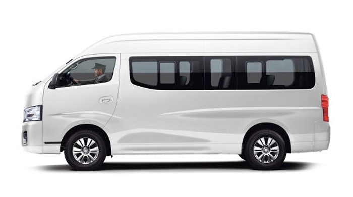 Booking Nissan Urvan High Roof 12 seater chauffeur service