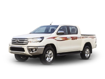 Huur Toyota Pick-up 4x4 met dubbele cabine van 1 ton 2022 in Abu Dhabi