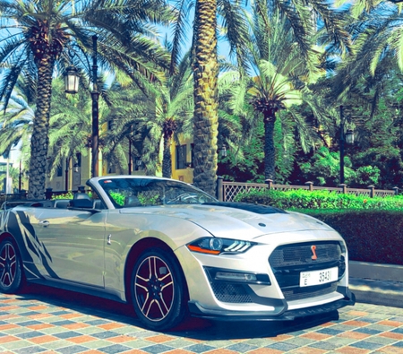 Ford Mustang EcoBoost Convertible V4 2020 for rent in Abu Dhabi