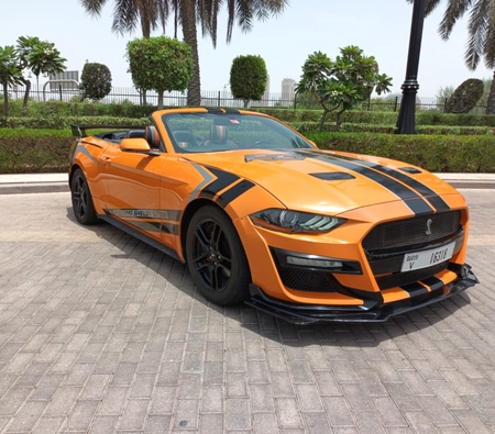 Ford Mustang EcoBoost Convertible V4 2018 for rent in دبي