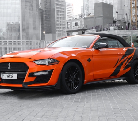 Ford Mustang Shelby GT Kit Convertible V4 2019 for rent in دبي