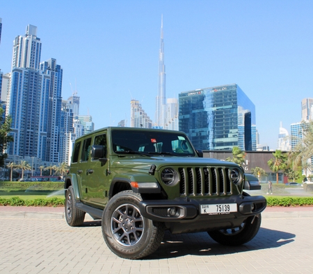 Jeep Wrangler 80th Anniversary Limited Edition 2021 for rent in Dubai