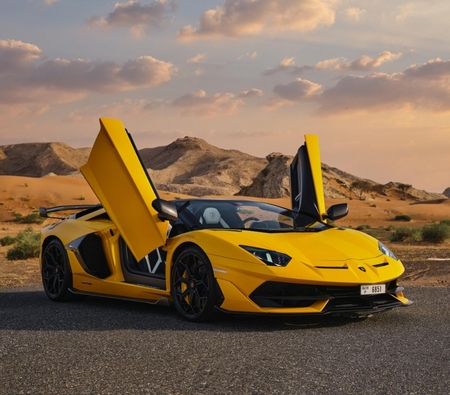 Lamborghini Aventador SVJ Roadster 2022 for rent in دبي