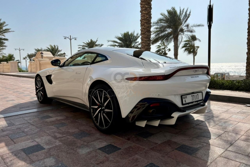 White Aston Martin Vantage 2019