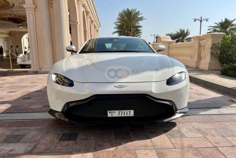 White Aston Martin Vantage 2019