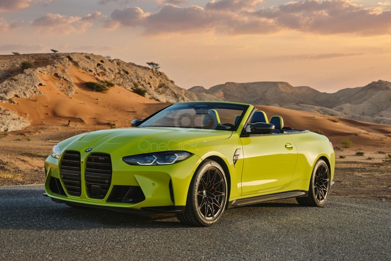 Light Green BMW M4 Competition Convertible 2022