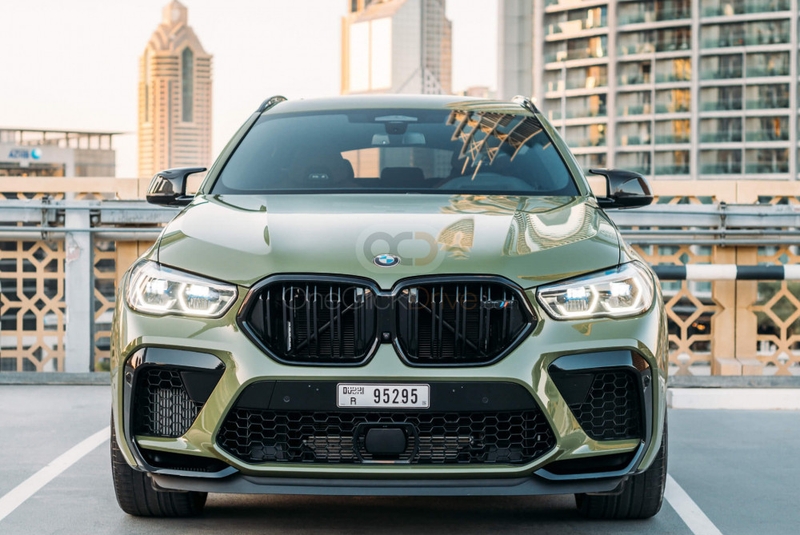 Green BMW X6 M Competition 2021