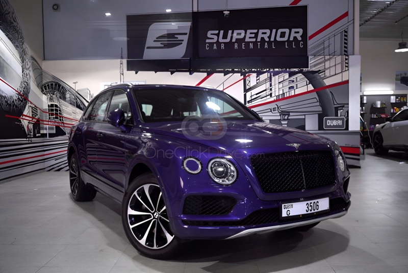 Purple Bentley Bentayga 2018