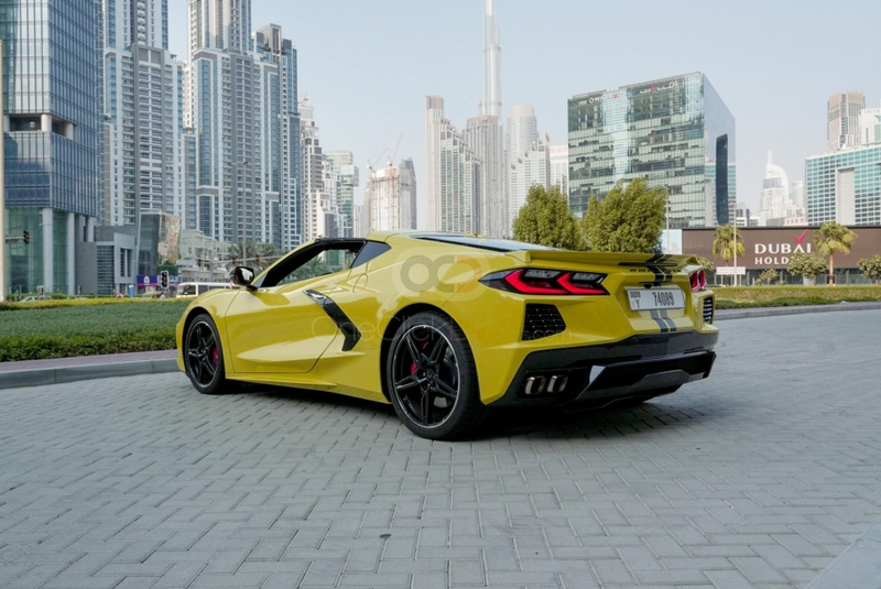 Yellow Chevrolet Corvette C8 Stingray Coupe 2022