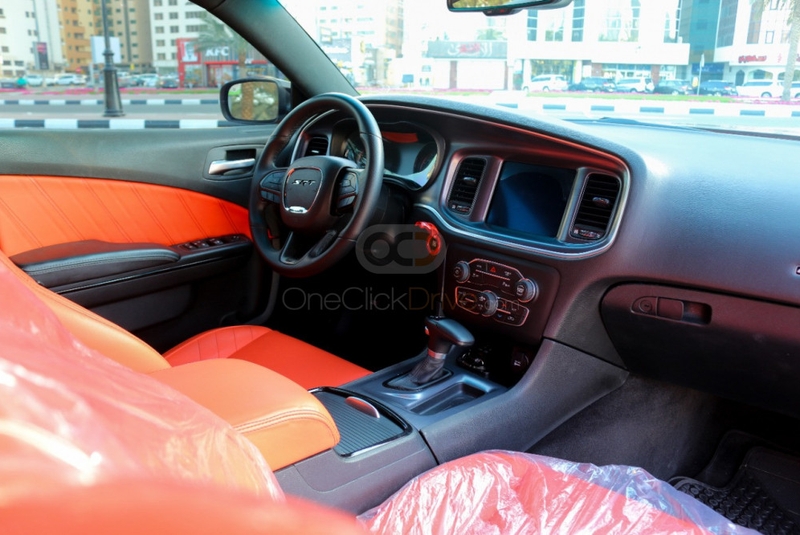 Orange Dodge Challenger V6 2019