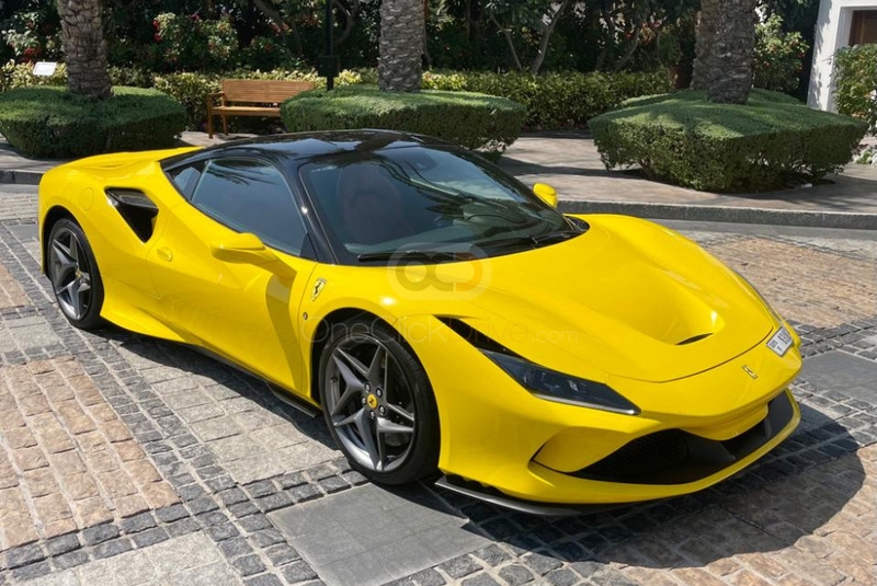 Yellow Ferrari F8 Tributo 2022