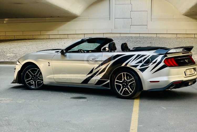 Zilver Ford Mustang EcoBoost Convertible V4 2019