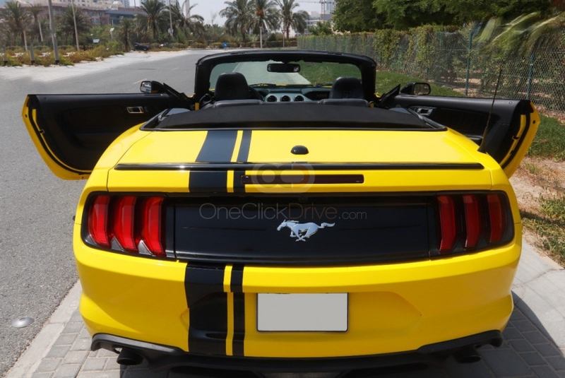 Lemon Yellow Ford Mustang EcoBoost Convertible V4 2020
