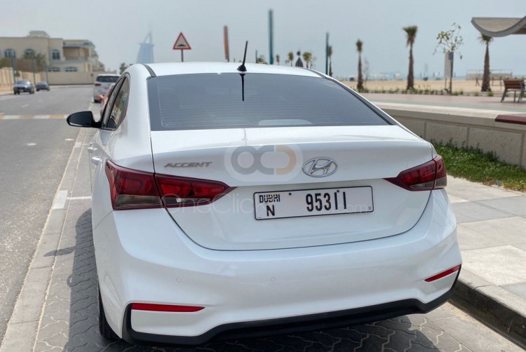 White Hyundai Accent 2019