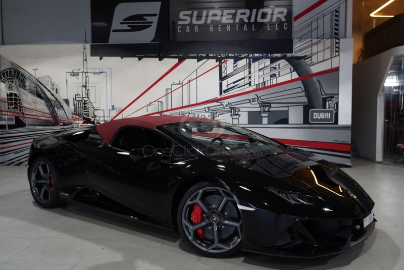 Black Lamborghini Huracan Evo Spyder 2022