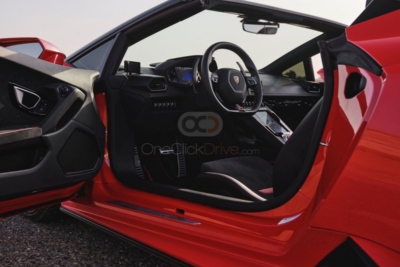 Red Lamborghini Huracan Evo Spyder 2022