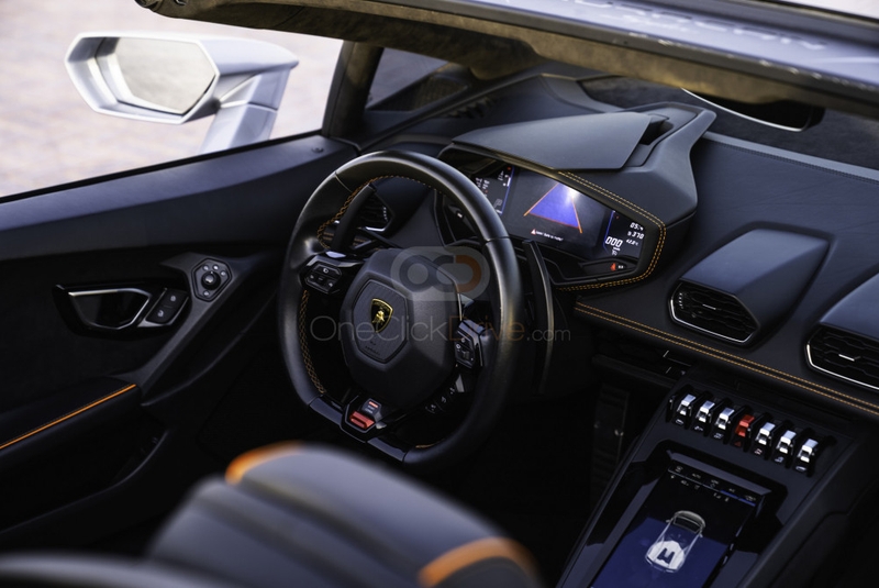 Gray Lamborghini Huracan Evo Spyder 2021