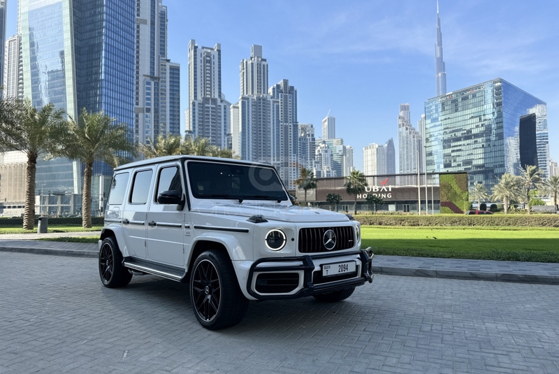 White Mercedes Benz AMG G63 Double Night Package 2021