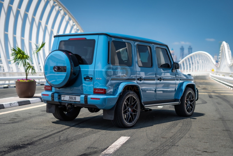 Blue Mercedes Benz AMG G63 Double Night Package 2022