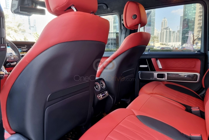 Red Mercedes Benz AMG G63 2021