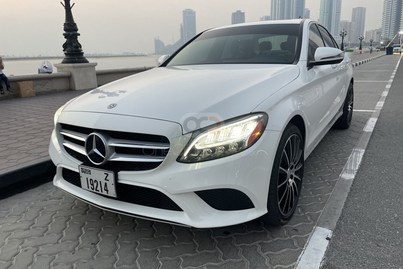 White Mercedes Benz C300 2019