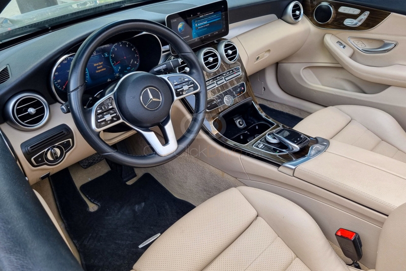 Black Mercedes Benz C300 Convertible 2019