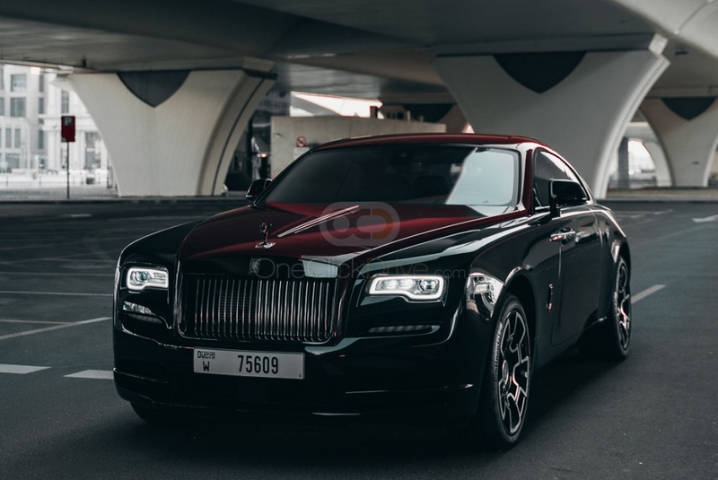 Maroon Rolls Royce Wraith Black Badge 2019