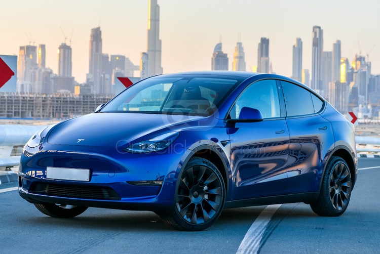 Blue Tesla Model Y Long Range 2022