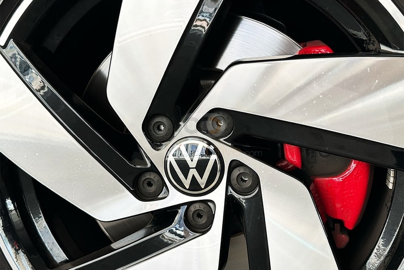 White Volkswagen Golf GTI 2023