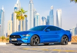 蓝色 福特 Mustang EcoBoost Coupe V4 2018