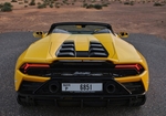 Geel Lamborghini Huracan Evo Spyder 2021