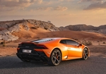 Orange Lamborghini Huracan Evo 2021