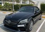 Black Mercedes Benz C300 Convertible 2022