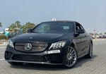 Black Mercedes Benz C300 Convertible 2022
