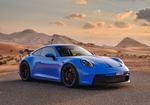 синий Порше 911 GT3 2022 г.