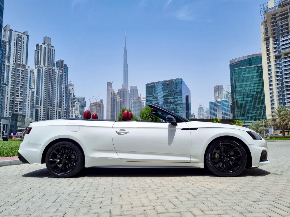 White Audi A5 Convertible 2020