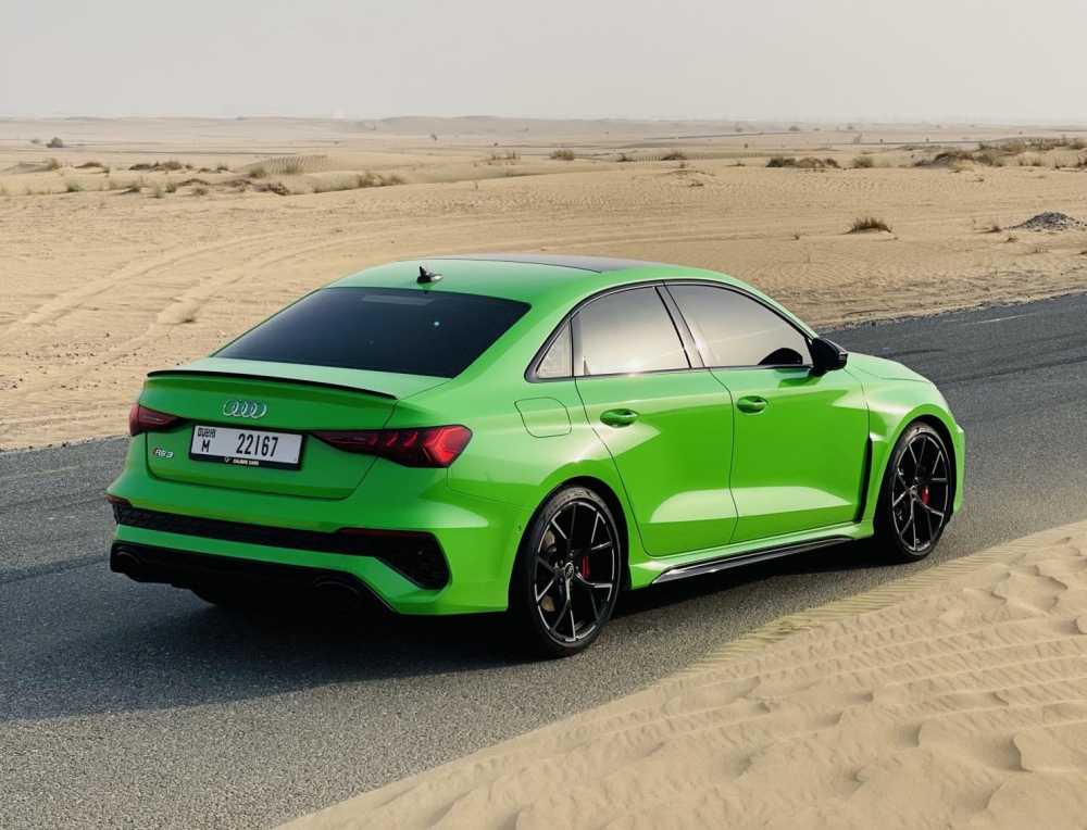 Green Audi RS3 2023