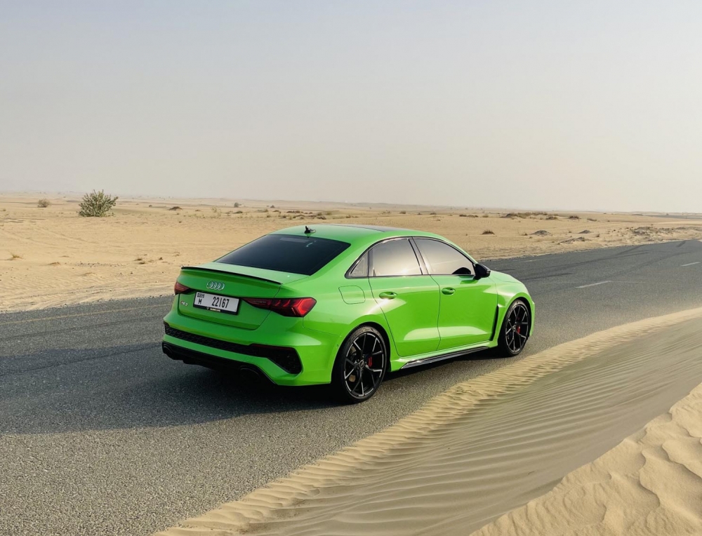 Green Audi RS3 2023