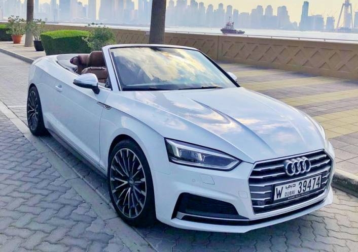 White Audi A5 Convertible 2019