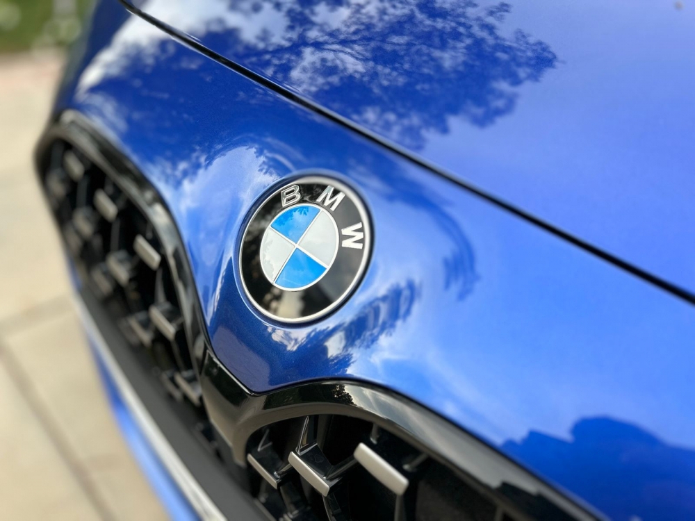 Blue BMW 420i Convertible 2023