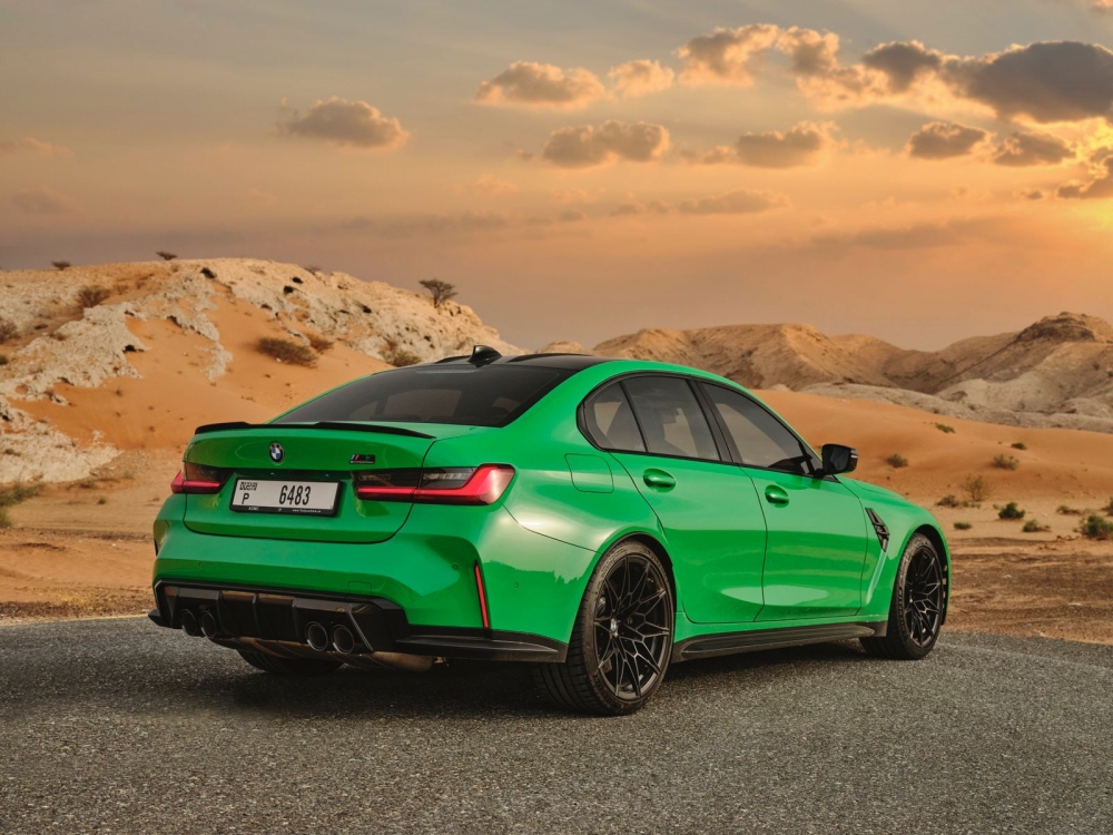 Green BMW M3 Competition 2021