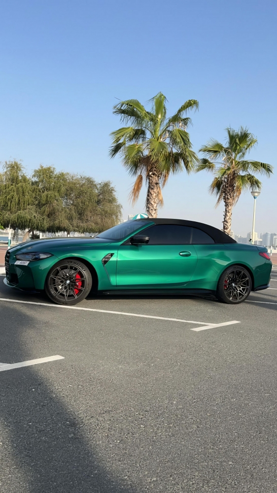 Green BMW M4 Competition Convertible 2024