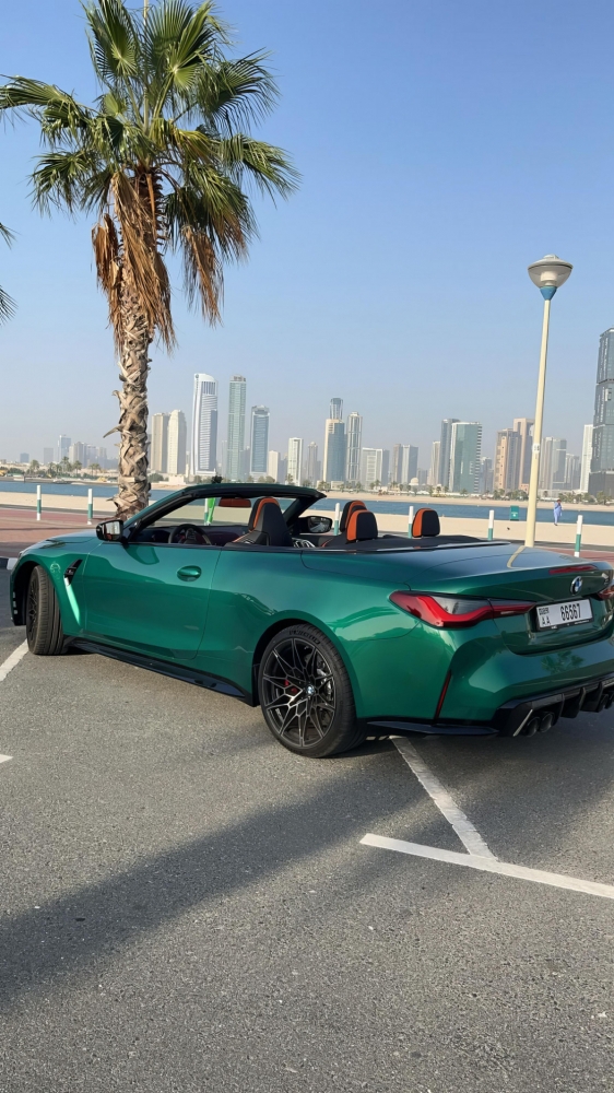Green BMW M4 Competition Convertible 2024