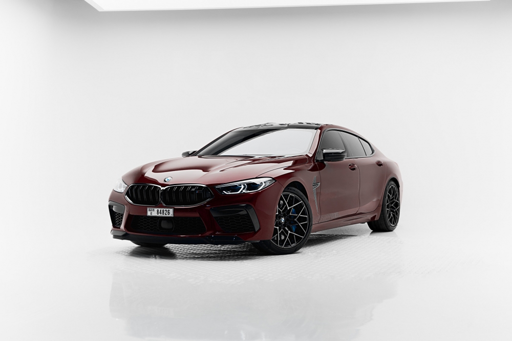Rot BMW M8 Competition Gran Coupé 2020