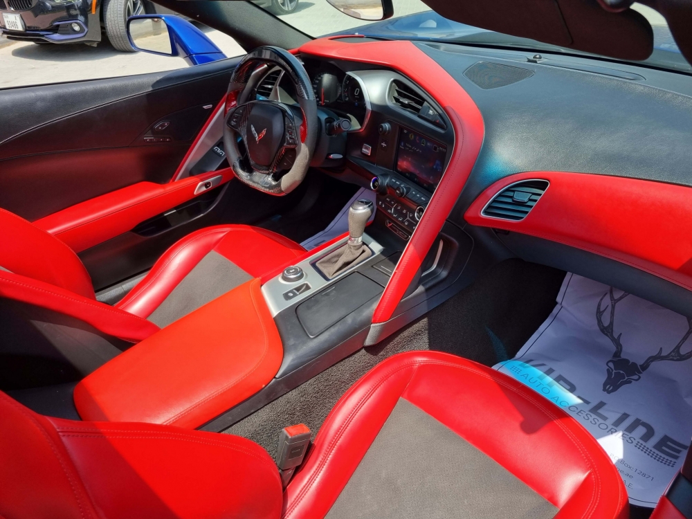 Azul Chevrolet Corvette C7 Stingray Descapotable 2019