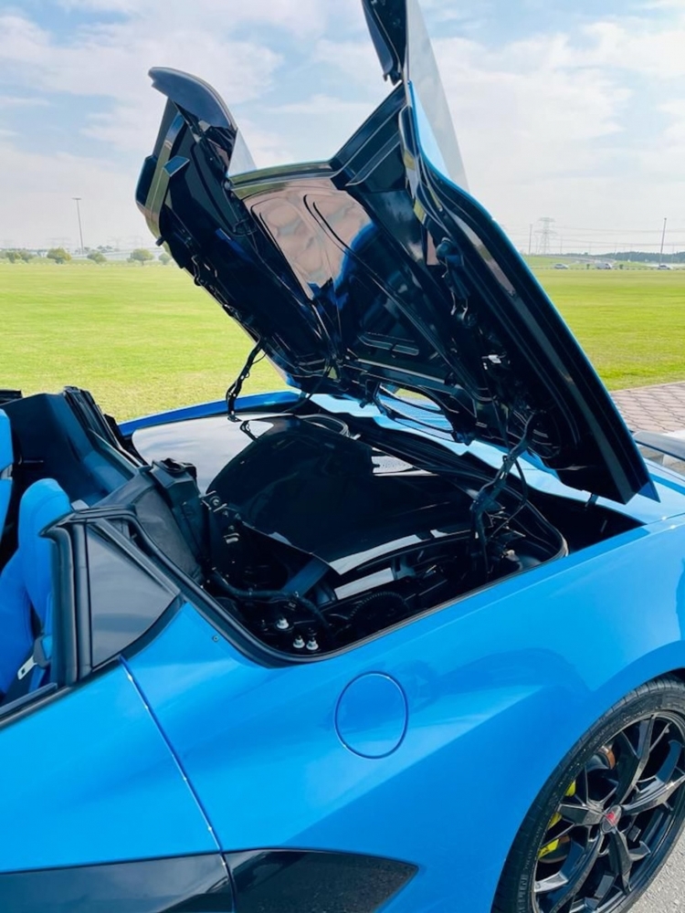 Azul Chevrolet Corvette C8 Stingray Descapotable 2022