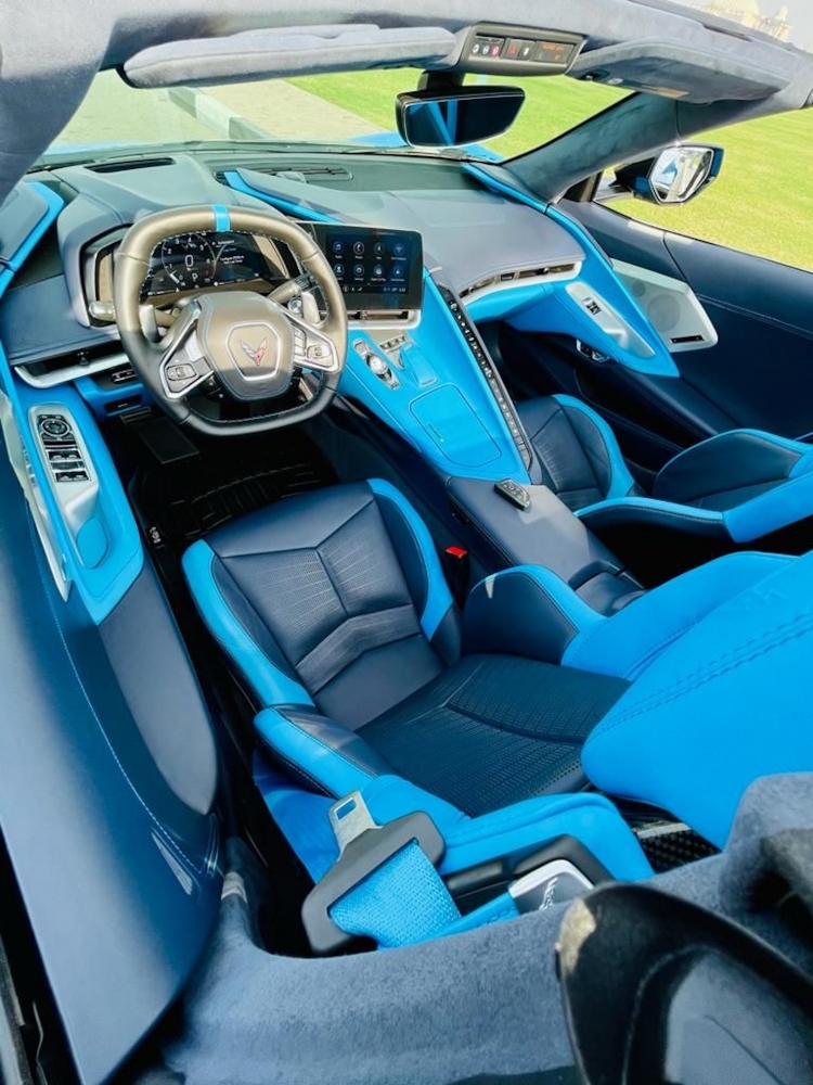 Azul Chevrolet Corvette C8 Stingray Descapotable 2022